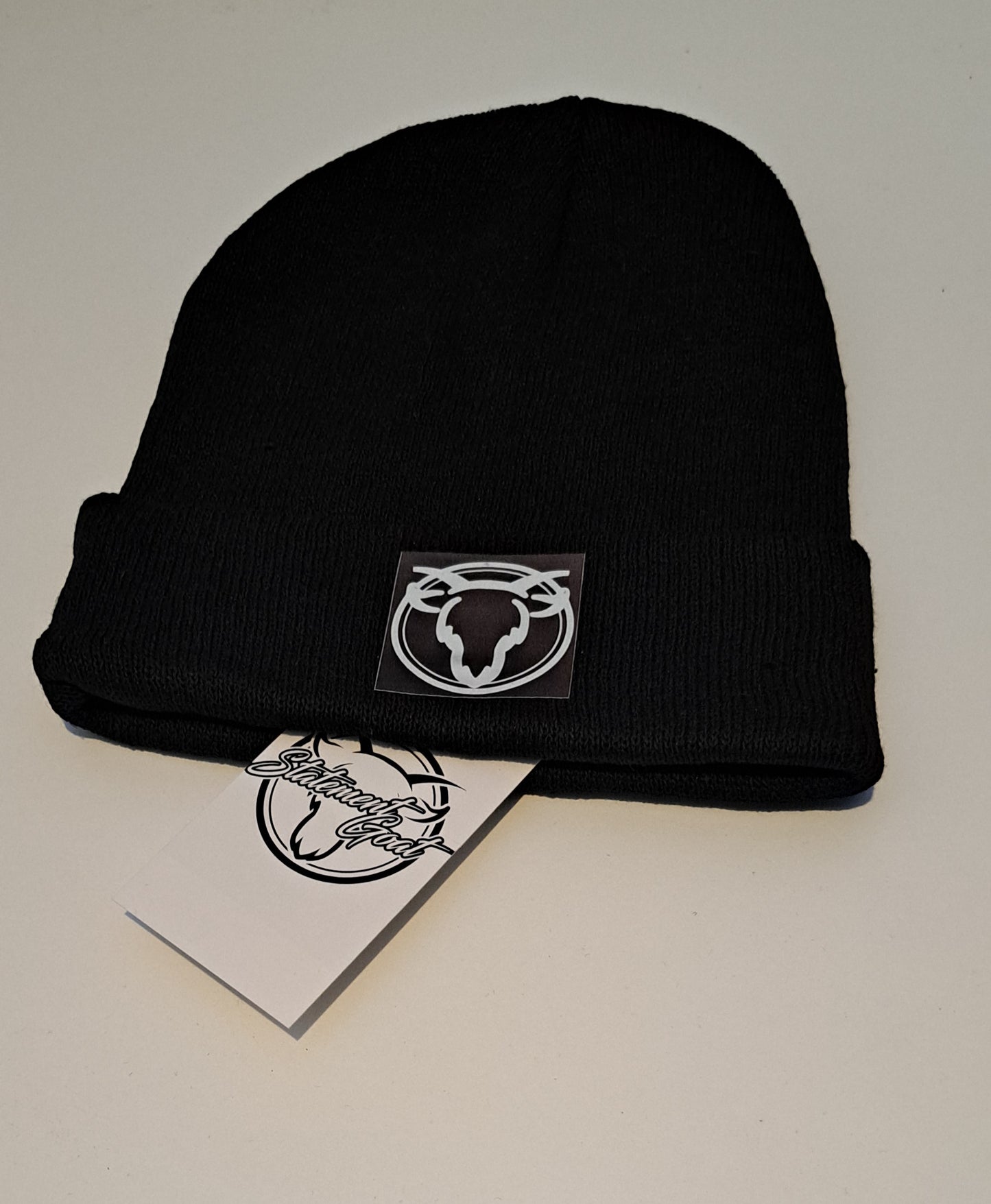 Statement Goat White Logo Beanie