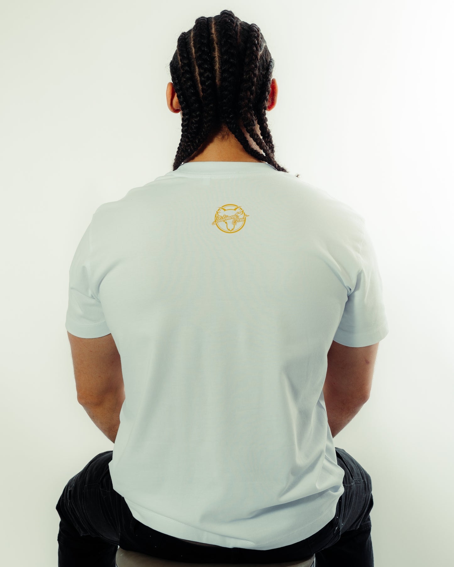 White Statement Goat T-shirt - Yellow logo