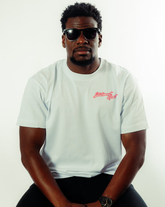 White Statement Goat T-shirt - Red logo