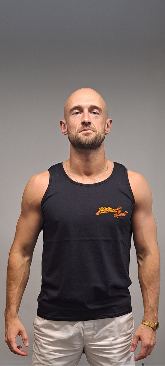 Statement Goat Black Vest Bronze Logo